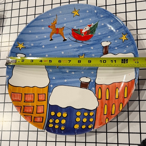 Festive Holiday Plate with Santa and Reindeer - Picture 3 of 10